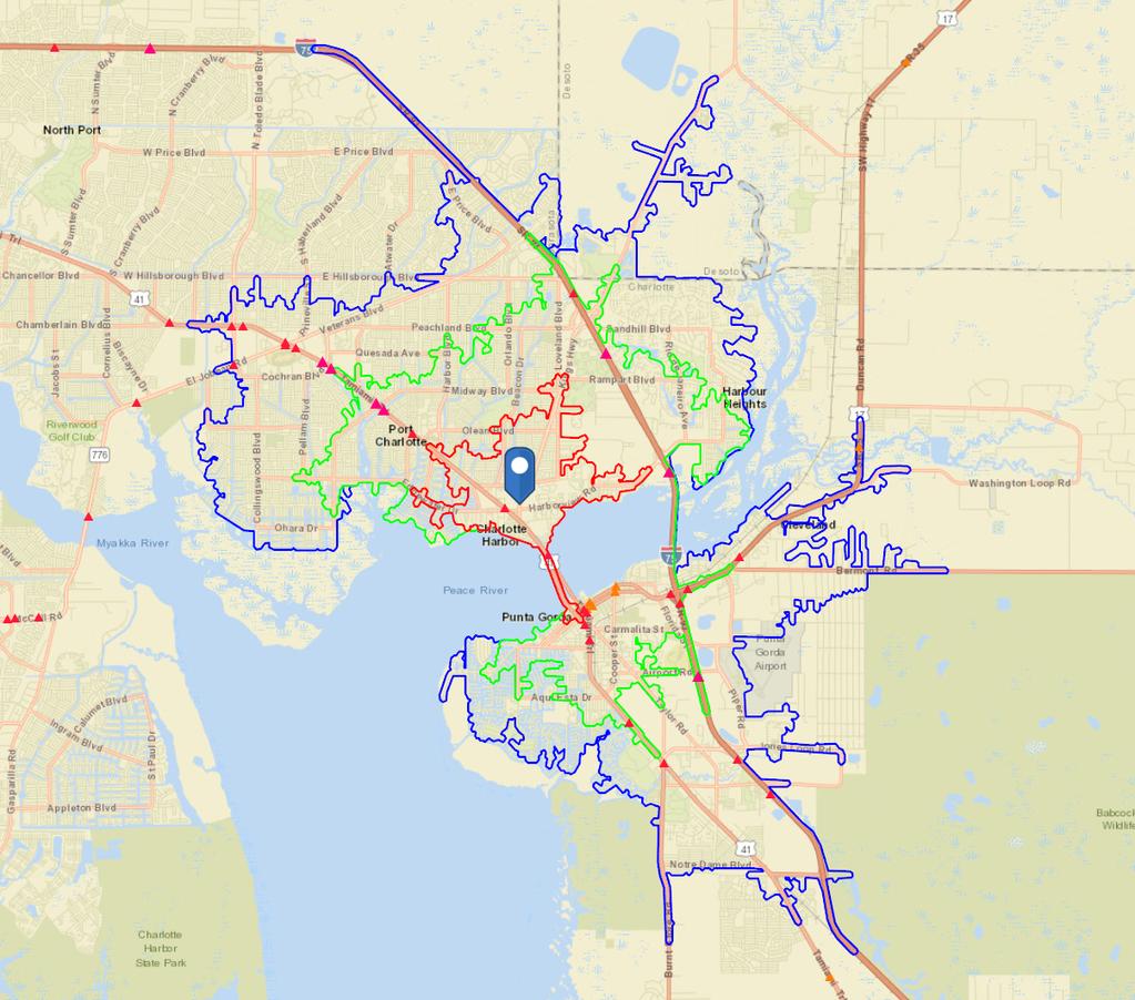 Traffic Count Map 4250 Kings Hwy, Punta Gorda, Florida, 33980 Drive