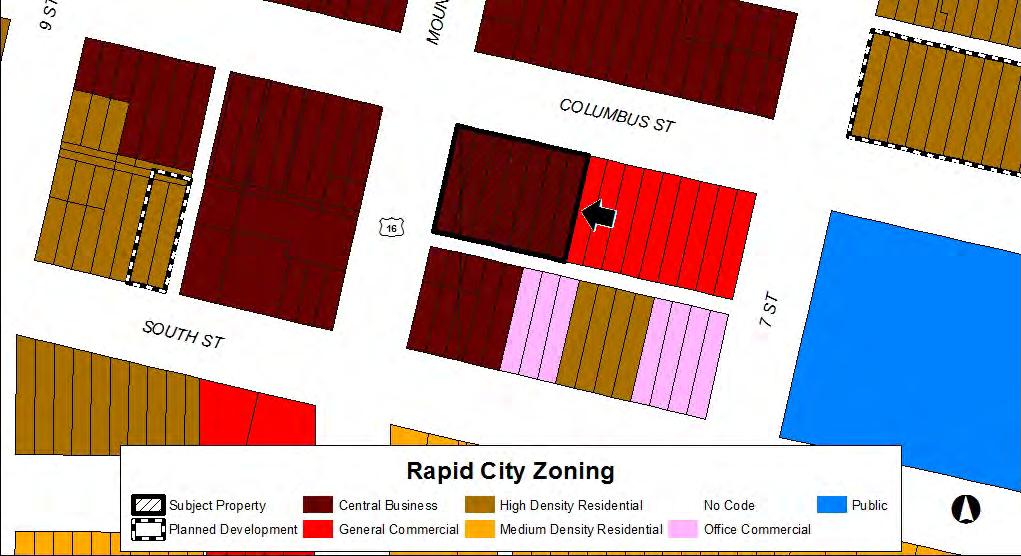 Subject Property and Adjacent Property Designations Existing Zoning Comprehensive Plan Existing Land Use(s) Subject CBD