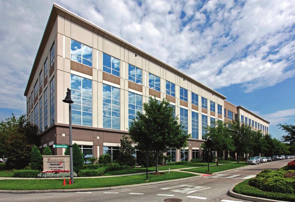 For Lease Central Florida s premier Class A office space 165,000 square foot, Class A office building in Orlando s affluent Baldwin Park community Modern, high-end lobby and common areas On-site