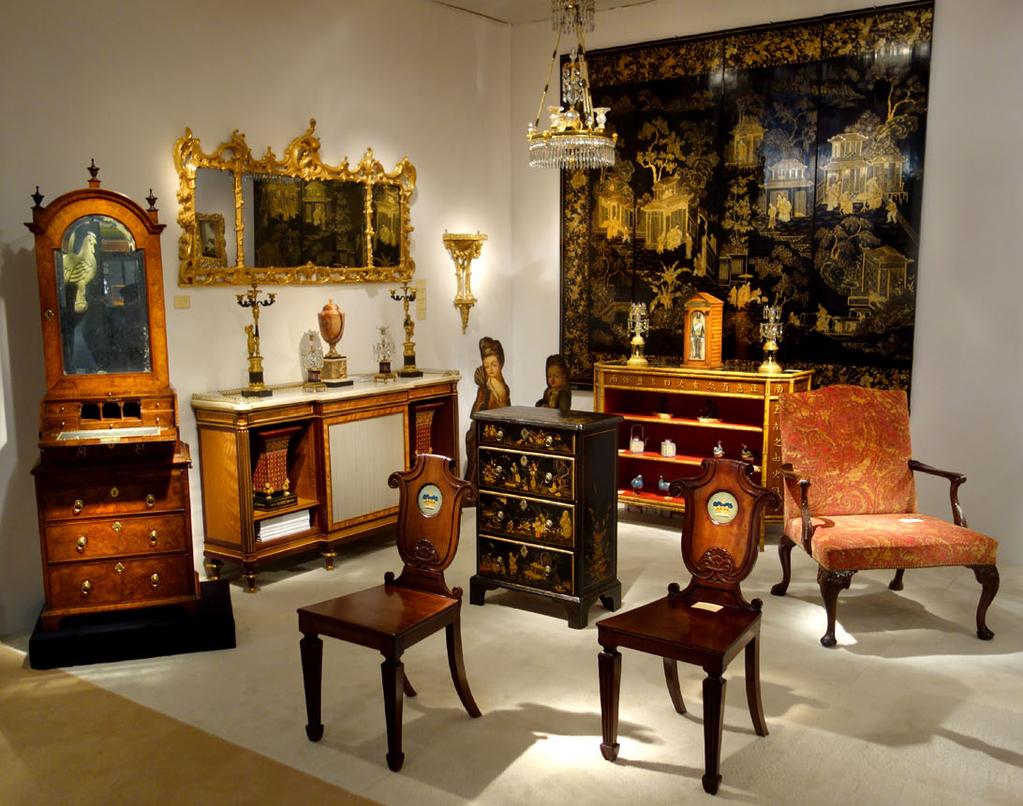 Chinoiserie was also a theme at new exhibitor Apter-Fredericks, where a pair of circa 1810 cabinets thought to have been made by Marsh & Tatham for the Chinese Room at Middleton Park, the home of