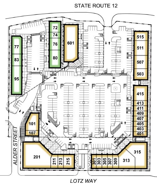 Site Plan Marina Center Suisun City, CA Blue Devils Bingo Hall & Subway SUITE TENANT SIZE 101 105 Appliance Parts 3,648 107 Pet Palace 1,392 201 205 (Div.