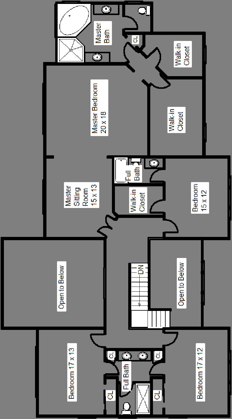 Floor Plans: Second Level Floor plan is for illustration purposes only.