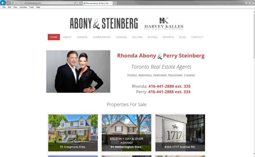 This website showcases new listings as well as sold properties over the past few years.
