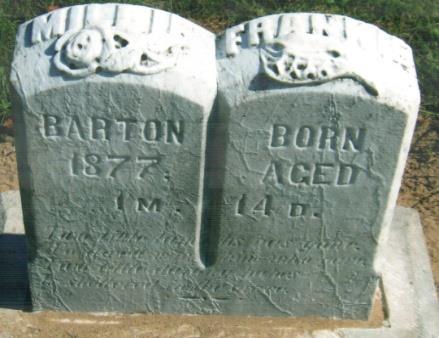 BARTON, JOHN BARTON, DEBORAH 1827 1832 1908 1921 8 N BARTON,