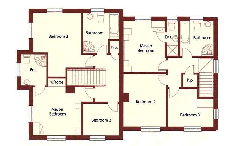 The Chester & Denbury The Chester 1,315SqFt First Floor Master Bedroom 11 9 x 11 4 3.6m x 3.5m En Suite Shower Room: Bedroom 2 13 2 x 11 5 max 4.0m x 3.5m max Bedroom 3 9 0 x 7 9 2.7m x 2.