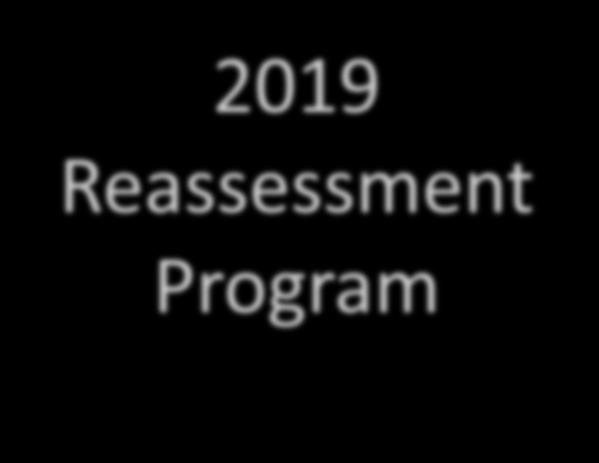 2019 Reassessment Program Strategy, Staff Training, and Timelines