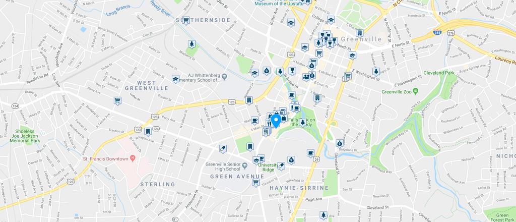 1 Augusta Street Walk Score Map 74% SCORE SITE Legend Errands Entertainment Schools Coffee Restaurant Bars Shopping Parks