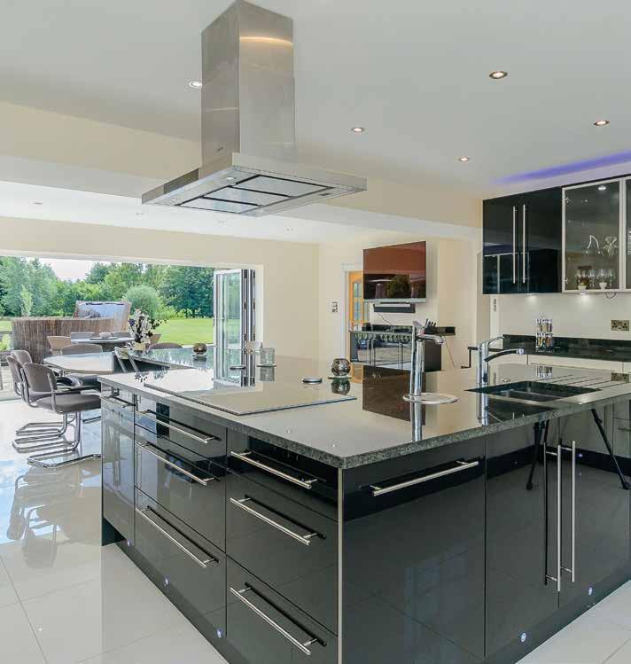 The kitchen is an ideal room for a party, it could fit up to 50 people at one time.