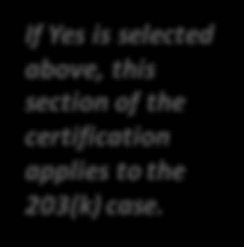 Escrow Closeout: Certification Changes (cont.