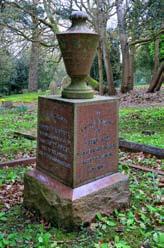 1907) The pink granite memorial is topped with an urn. Harry Sidney Guy wrote the book, A Cowes Born Lad.