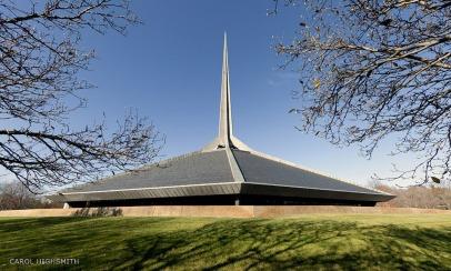 Eero Saarinen designed North Christian Church, which was completed in 1964. This is the last building designed by Eero Saarinen before his untimely death on September 1, 1961.