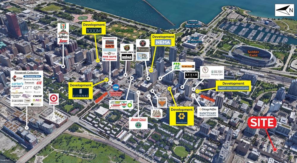Immediate Area Developments SOUTH LOOP - MICHIGAN AVE RETAIL SPACE FOR