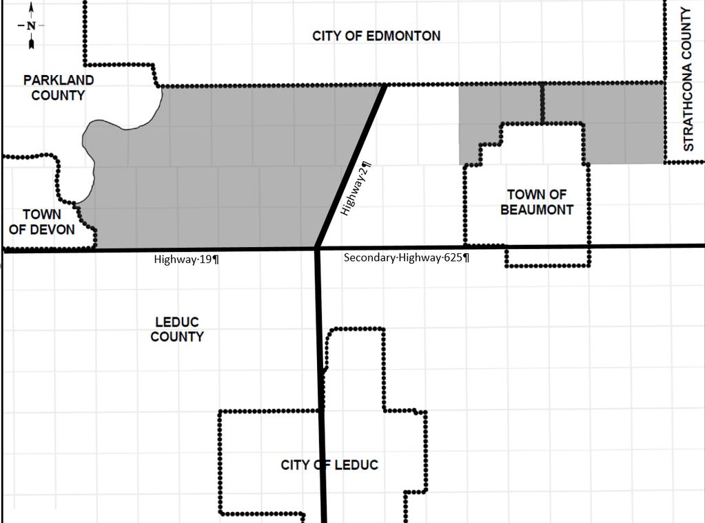 10 Schedule 2 SKETCH 1 SHOWING THE GENERAL LOCATION OF THE AREAS SEPARATED FROM LEDUC COUNTY AND THE