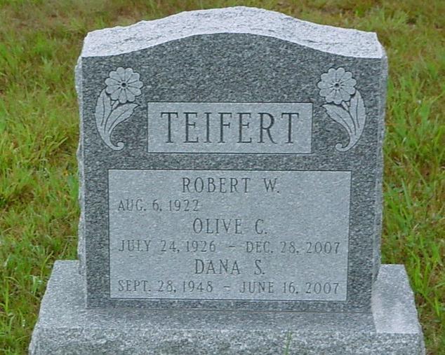 Teifert, Robert W., Aug. 6, 1922- Olive C.