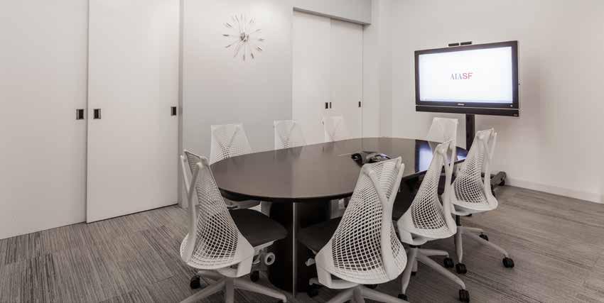 AIASF s Conference Room is a private setting perfect for small business meetings, board