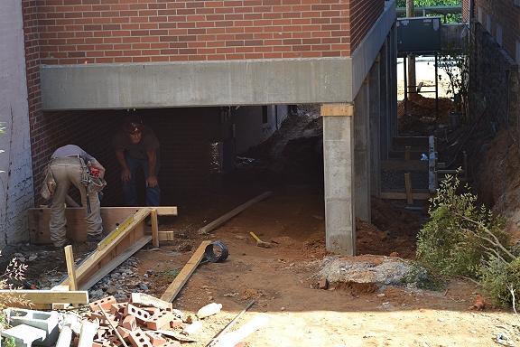 Nov 9 Carpenters build forms for the next cement