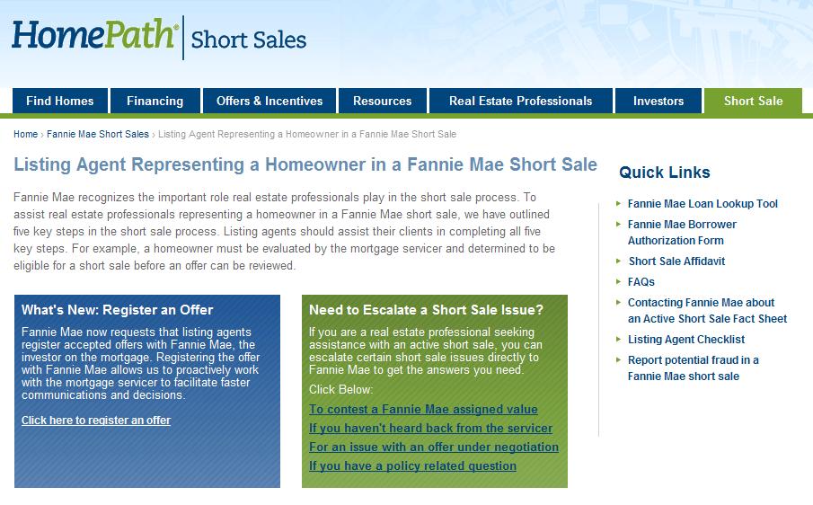 Fannie Mae website provides