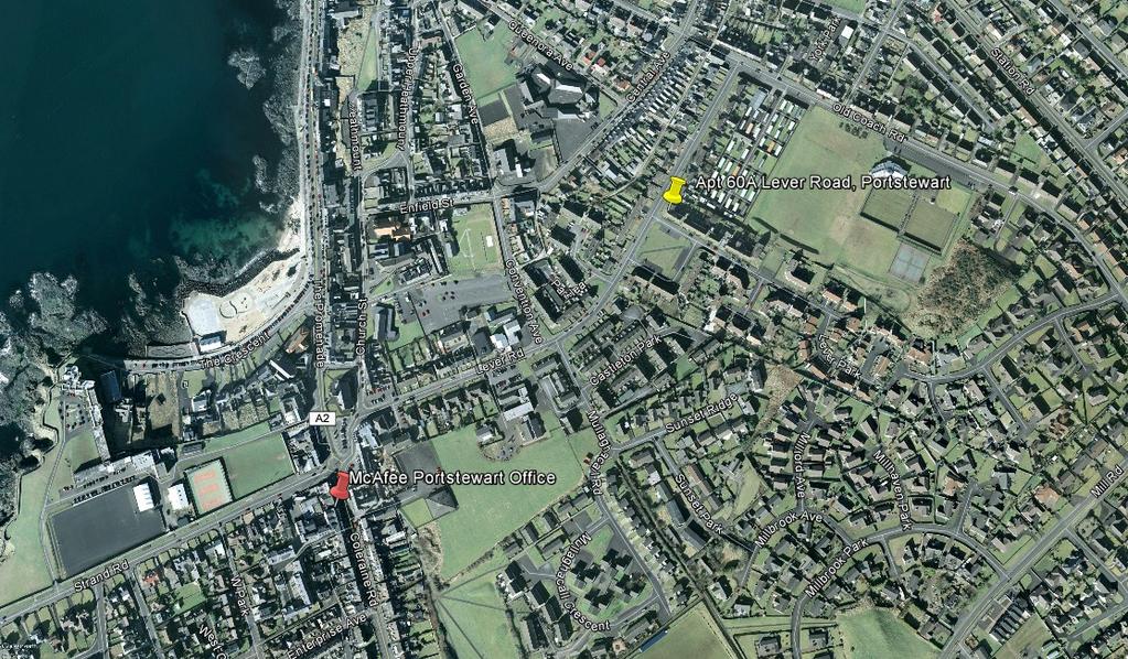 Property Location: On approaching Portstewart along the Coleraine Road, at the Diamond roundabout turn right onto