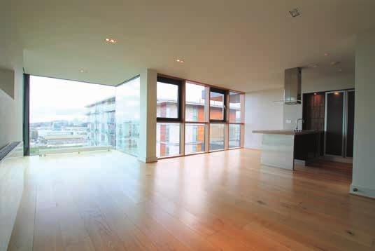 FOR SALE BY PRIVATE TREATY An extremely spacious sixth floor corner apartment which has floor to ceiling glass windows with panoramic views taking in Howth Head, Killiney Hill and the Dublin