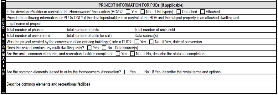 PUD Information This section provides information on the PUD project, if