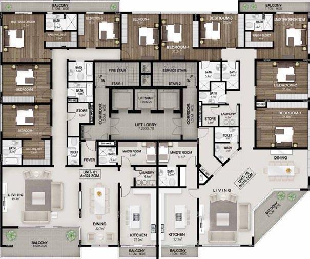 Penthouse Floor Plans Penthouse - A Penthouse - B