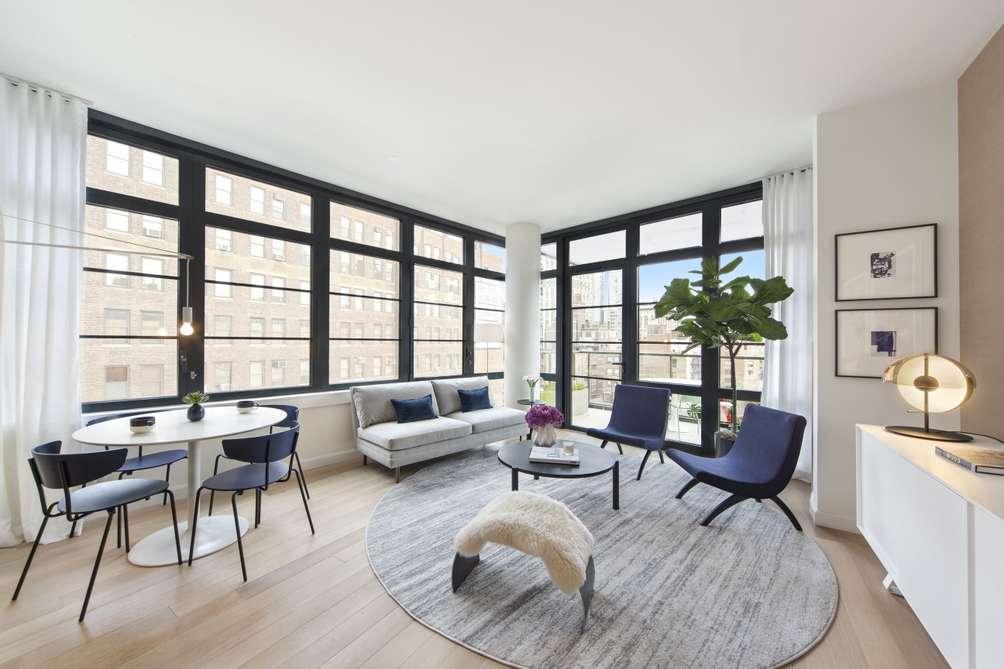 district's first ground-up condo to open west of Fifth and is centrally positioned just south of Herald Square and a few blocks east of Hudson Yards.