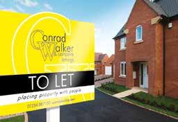 board erected at the property. Accompanied Viewing A member of Conrad Walker & Co. will always accompany prospective tenants on a viewing of your property.