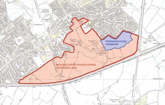 whole of a strategic site such as Pocket Nook or some combination of the three safeguarded sites in Golborne and Lowton. Persimmon Homes Ownership 3.