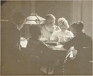 ) 2010-179 Clarence H. White, American, 1871 1925 White family around the table, Ohio [1/2], ca. 1900 1905 sheet: 19.