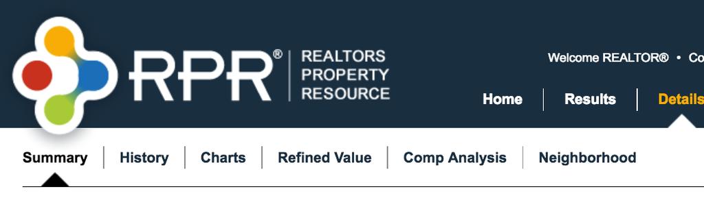 The RPR property details page RPR s Property Details page assembles a cross section of data unlike any other singular real estate platform.
