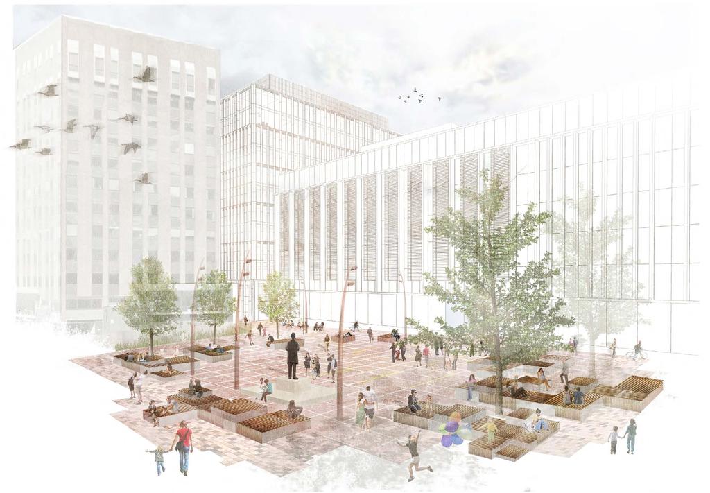 THE VISION FOR LINCOLN SQUARE Redevelopment plans for Lincoln Square, which sit directly behind Union and Albert Square, are designed to re-engage the public with this space, making it more