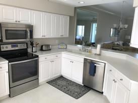 Kitchen is 100% newly furnished with beautiful amenities and neutral, peaceful, décor.