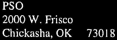 2000 W. Frisco Chickasha, OK 73018 Section 18, T19N, R12E SIGNED AND DELIVERED this _ day of, 2018.