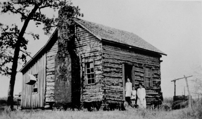 Bushong built this cabin in 1871, and lived in it until a larger house was finished nearby.