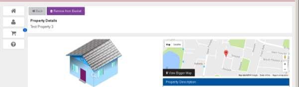 HOW TO VIEW THE PROPERTIES BASKET When there is at least one Property in the Property Basket, you are able to view its contents. Click the Properties Basket button.