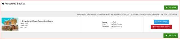 HOW TO CHECK OUT/SUBMIT PROPERTIES FROM THE PROPERTY BASKET When you decide on the properties for which you would like to express your interest,