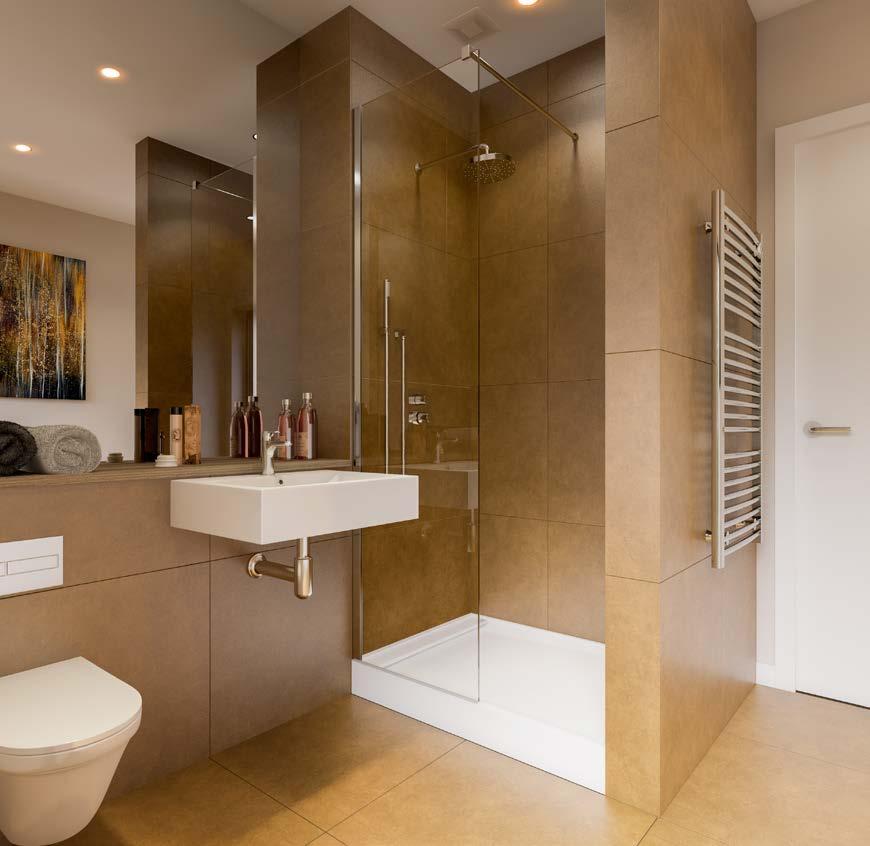 BATHROOM YOUr ideal BathrOOm space The bathrooms are light, airy and designed to the highest specifications.