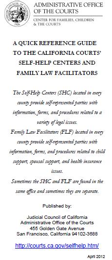 Centers and Family Law Facilitators Reference Guide http://courts.ca.