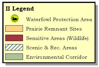 Production Areas, Prairie Remnant sites, Sensitive Areas (Wildlife), Scenic