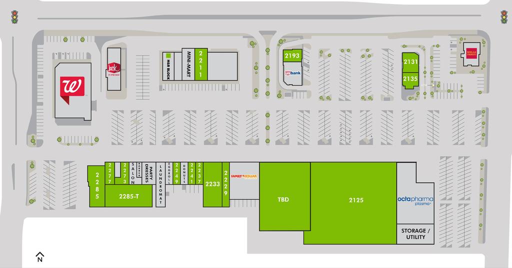 SITE PLAN TURN-KEY RESTAURANT POTENTIAL PADS FOR PURCHASE DRIVE-THRU AVAILABILITY Suite 2229 ±3,000 SF Suite 2125 ±54,244 SF Suite 2233 ±5,400 SF *Suite 2131 (Drive-Thru) *Suite 2135 Suite 2193