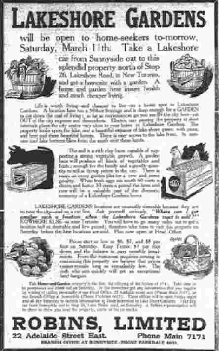 Ad for Lakeshore Gardens in