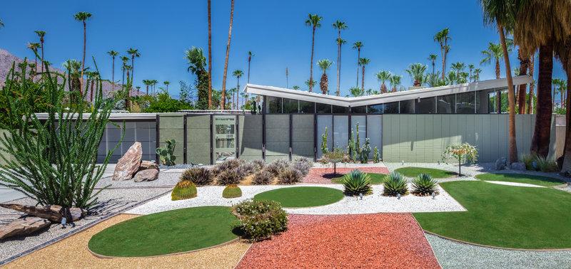 Chris Menrad's home in Palm Springs. Both Menrad and Creighton, who co-edited a new book on the architect, are picking up on the language of Modernism.