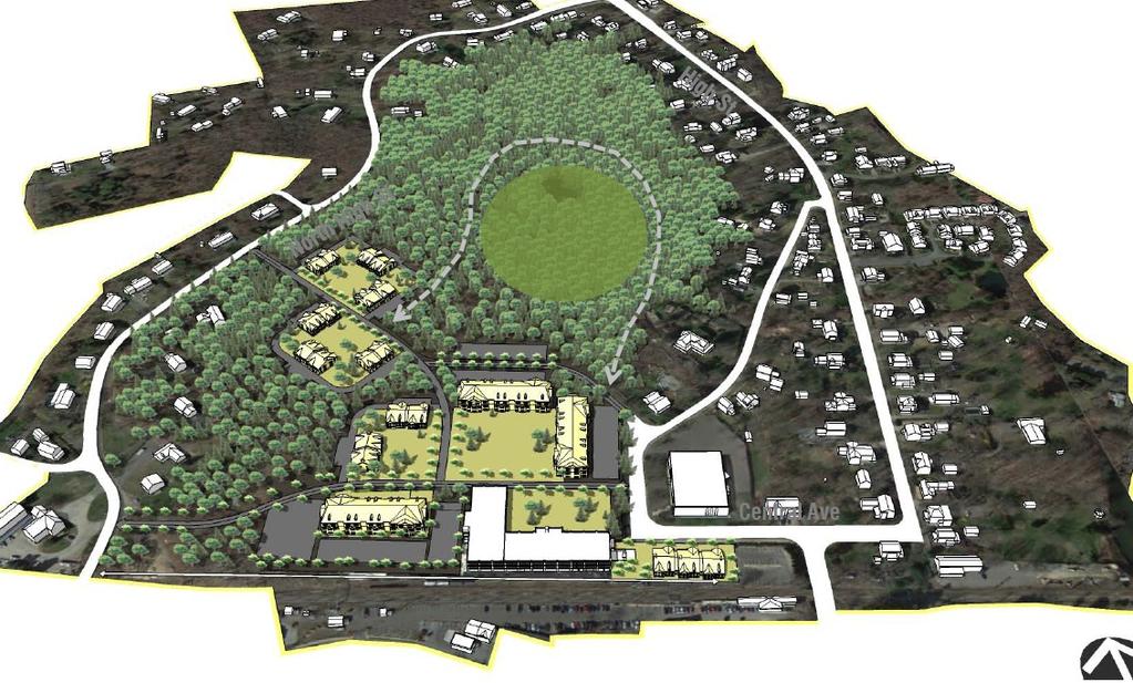 Figure 1. Unilever Redevelopment Plan prepared by the Cecil Group as part of the Vibrant Communities grant, Spring 2014.