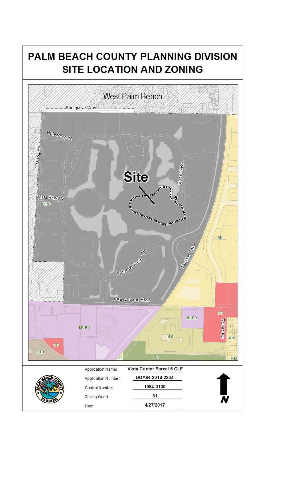 Figure 2 Zoning Map PALM BEACH COUNTY PLANNING DIVISION SITE LOCATION AND ZONING MUPD,.