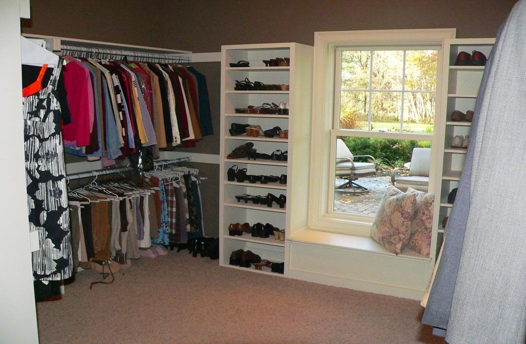 A large walk in closet was built