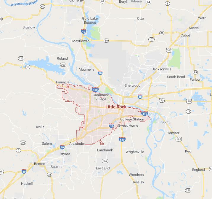 LOCATION SUMMARY With miles of riverfront bike paths and a revitalized downtown connected by streetcars, Arkansas