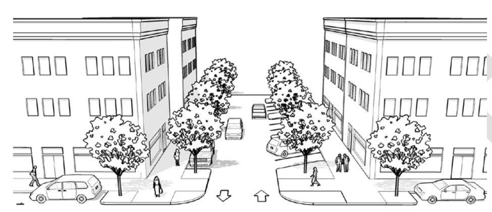 43 (6) Pedestrian Passage. The following requirements apply to the construction of a mid-block pedestrian passage. The passage must connect from one street to another street.
