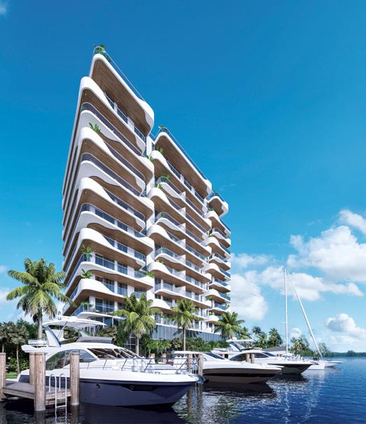 BUILDING FEATURES Twelve-story, waterfront, residential building, designed by internationally acclaimed architectural firm, Arquitectonica Thirty-seven 1- to 4-bedroom residences ranging from 940 to