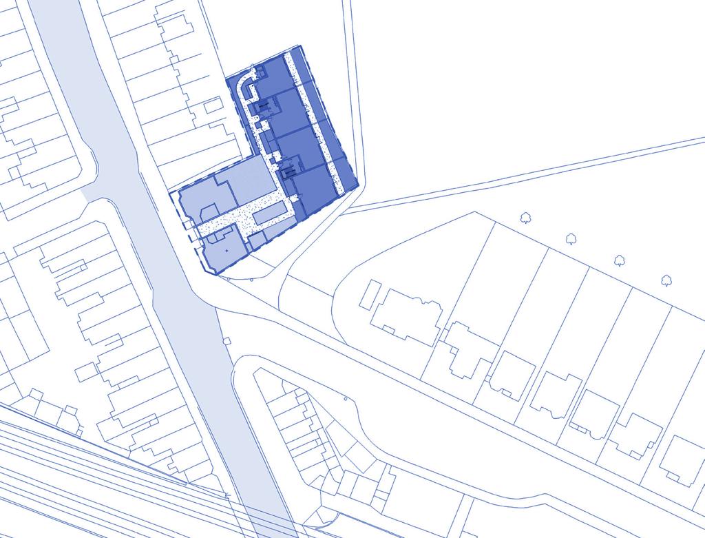 EXISTING COMMERCIAL BUILDINGS NEW BUILD DEVELOPMENT NORBURY PARK Site Plan LONDON ROAD THE OLD POLICE STATION The red-brick, new-build, apartment building at the rear