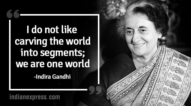 Indira Gandhi (1917 1984) First female prime minister of India. She was in power from between 1966 77 and 1980 84.